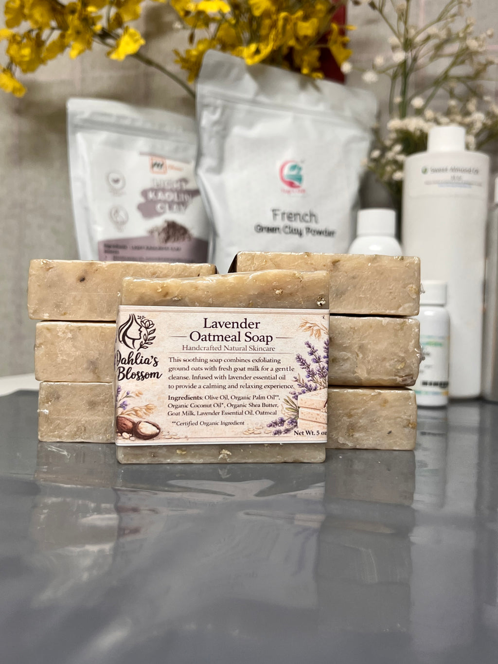 Handmade-Lavender Oatmeal Soap 5oz