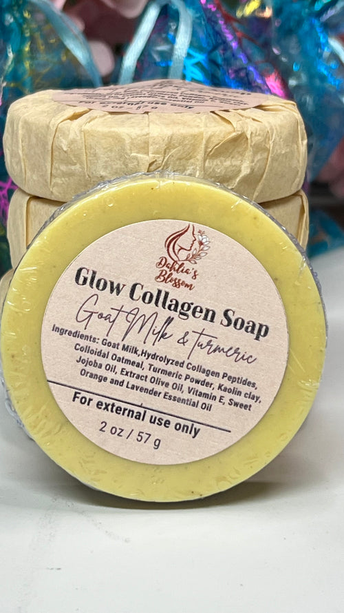 Glow Collagen soap 2oz / 57 g (Goat Milk & Turmeric) Handmade