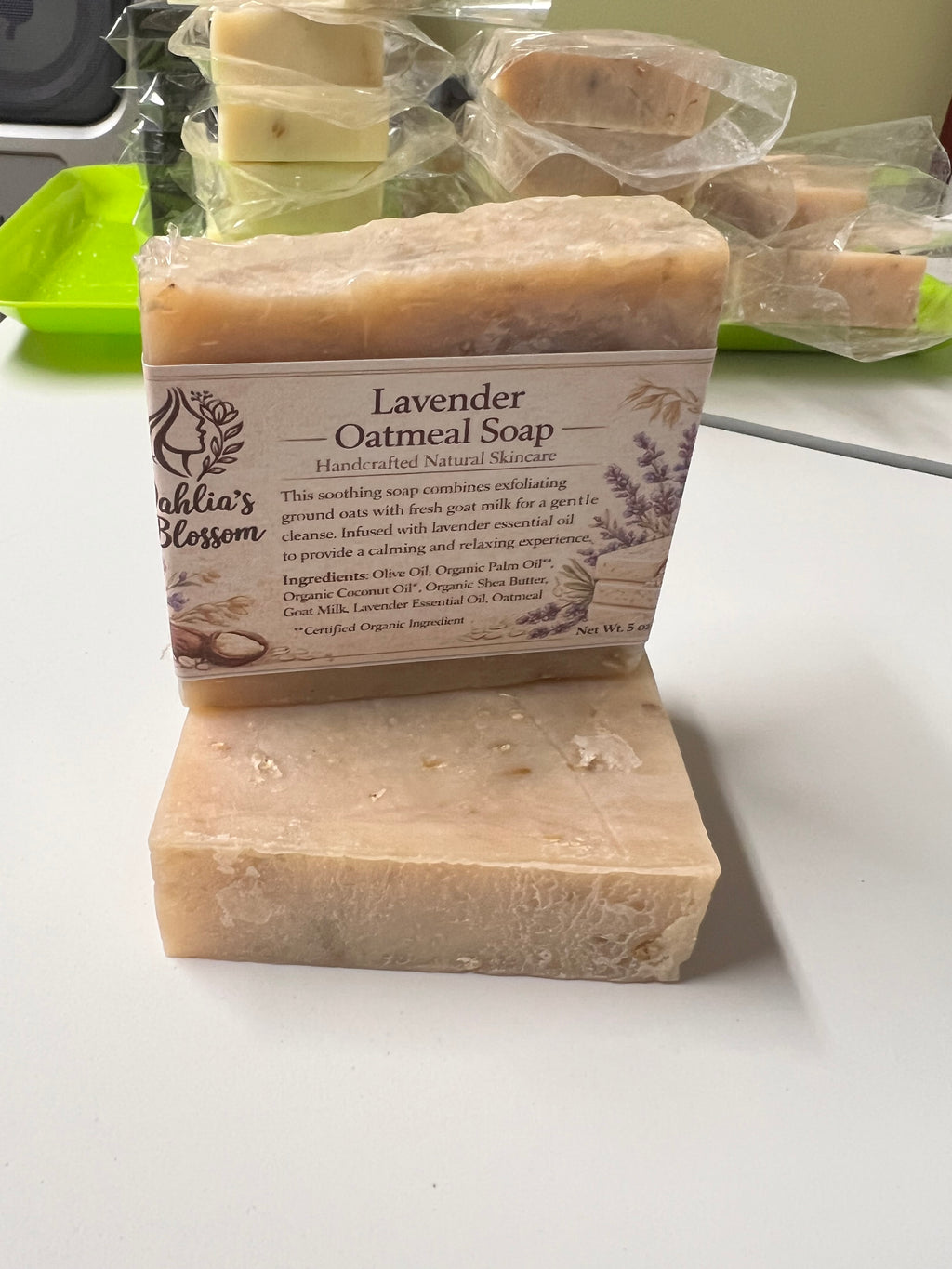 Handmade-Lavender Oatmeal Soap 5oz